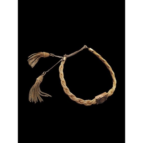 Durocharm NYC 10k Gold Filled 1886 Universitas Joannis Carroll Tassel Bracelet - Picture 1 of 4